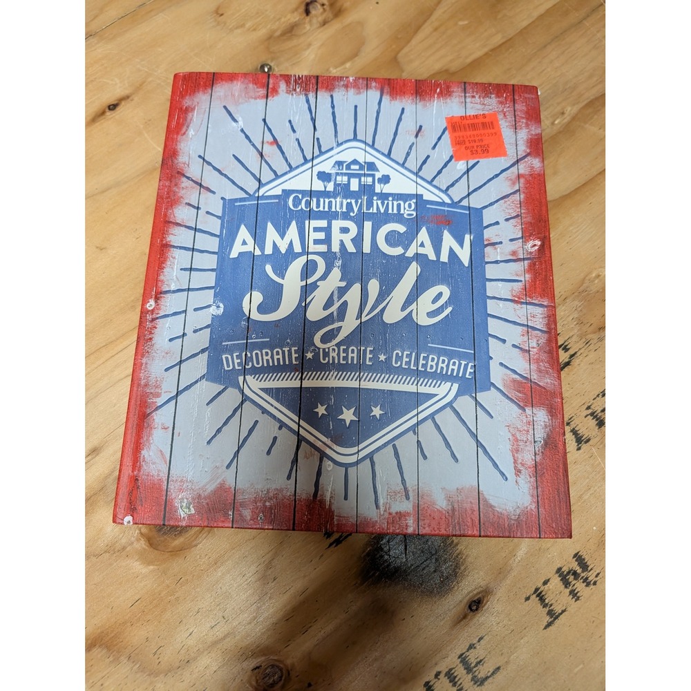 Country Living American Style Book Unisex OS Red Good Americana Decor Hardcover